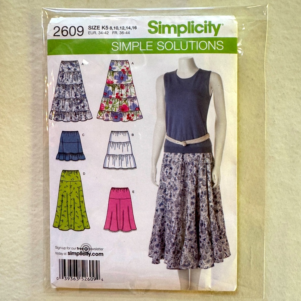Simplicity 2609 Pull-on Skirts Sewing Pattern Uncut (8-10-12-14-16) - Picture 6 of 9